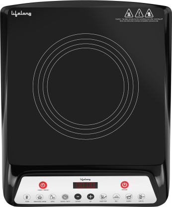 Lifelong 1800 W Induction Cooktop Push Button  (Black, 1800W Induction Cooktop)
