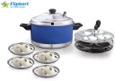 Flipkart SmartBuy Stainless Steel 3 Plates Colored Idly Cooker ,Idli Maker- Coco Blue Induction & Standard Idli Maker  (3 Plates , 12 Idlis )
