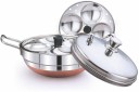 BMS Lifestyle Stainless Steel Multi Purpose Kadai with 2 Idli Plate (8 Idlis) and Steel Lid, Induction & Standard Idli Maker  (2 Plates , 8 Idlis )