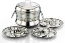 BMS Lifestyle Stainless Steel Idly Pannai with 3 Idly Plate,13 Idlies Induction & Standard Idli Maker  (3 Plates , 13 Idlis )
