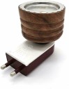Sajani Mini Magic Wooden Electric Kapoor Dani Incense Burner Plug Bakhoor Dani Aroma Diffuser Kapoor Burner (Pack of 1) Wooden Incense Holder  (Brown)