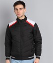Men Colorblock Padded Jacket