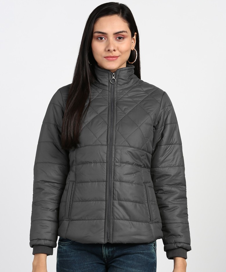 Full Sleeve Solid Women Padded Jacket