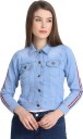 Full Sleeve Solid Women Denim Jacket