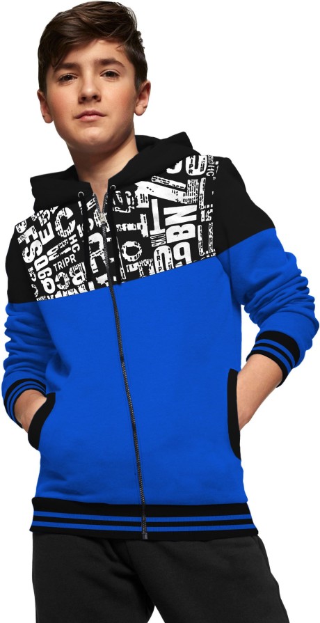 Full Sleeve Printed Boys Casual Jacket