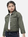 3/4th Sleeve Solid Girls Casual Jacket