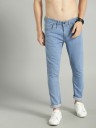 Men Skinny Mid Rise Blue Jeans