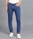 Men Slim Mid Rise Blue Jeans