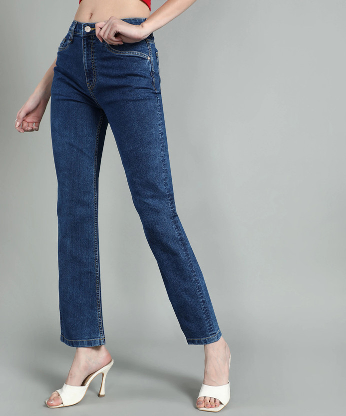 CHEMISTRY - Women Straight Fit Mid Rise Blue Jeans