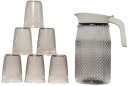 Opce 1.5 L Water Beautiful Jug with 6 Pieces Glasses Set for Juice/Water Serve (1.5 L) Jug Glass Set Jug  (Plastic)