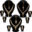 Zinc Gold-plated Jewel Set  (Gold)