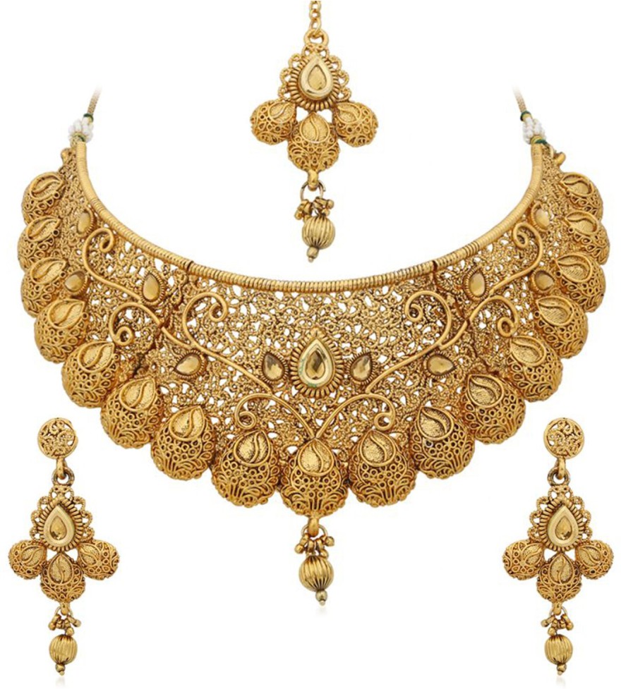 Alloy Gold-plated Jewel Set  (Gold)