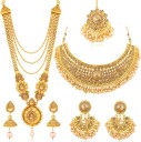 Alloy Gold-plated Gold Jewel Set  (Pack of 2)