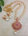 Brass Gold-plated Pink Jewel Set  (Pack of 1)