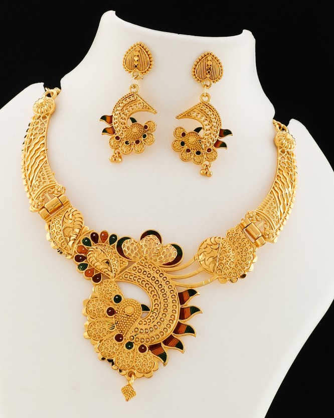 Brass Gold Jewel Set  (Pack of 1)