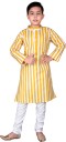 Boys Festive & Party Kurta and Churidar Set  (Yellow Pack of 1)