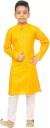 Boys Casual Kurta and Pyjama Set  (Multicolor Pack of 1)