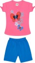 Girls Printed Pure Cotton Kids Nightwear  (Pink Pack of 1)
