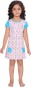Girls Printed Pure Cotton Kids Nightwear  (Blue Pack of 1)