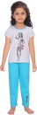 Girls Printed Pure Cotton Kids Nightwear  (Blue Pack of 1)