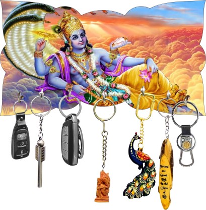 DivineCrafts Wood Key Holder  (7 Hooks)