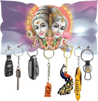 DivineCrafts Wood Key Holder  (7 Hooks)