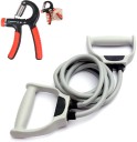 Manogyam Fitness Combo Of Toning Tube with Hand Grip for Body Workout Gym & Fitness Kit