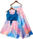 Girls Lehenga Choli Ethnic Wear Printed Lehenga Choli  (Multicolor, Pack of 1)