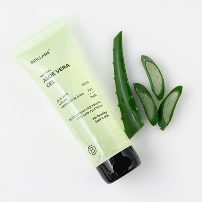 BRILLARE Natural aloe vera gel for face, hair & skin moisturiser  (200 g)