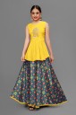 Girls Party(Festive) Top Skirt  (Yellow)