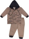 Baby Boys & Baby Girls Casual Sweatshirt Pant  (Brown)