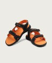 Velcro Sports Sandals For Boys  (Black)