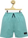 Short For Boys & Girls Casual Solid Cotton Blend  (Light Blue, Pack of 1)