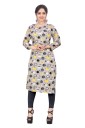 Women Printed Crepe Straight Kurta  (Multicolor)