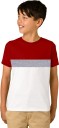 Boys Colorblock Cotton Jersey T Shirt  (Grey, Pack of 1)