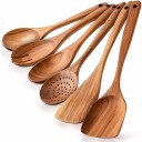Flipkart SmartBuy Kitchen Cooking Spatula Non Stick Serving Set of 6 Kitchen Tool Set  (Brown, Spatula, Ladle, Skimmer)