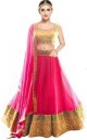 Embroidered Semi Stitched Lehenga Choli  (Pink)