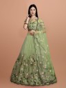 Embroidered Semi Stitched Lehenga Choli  (Multicolor)