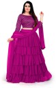 Embellished Semi Stitched Lehenga Choli  (Purple)