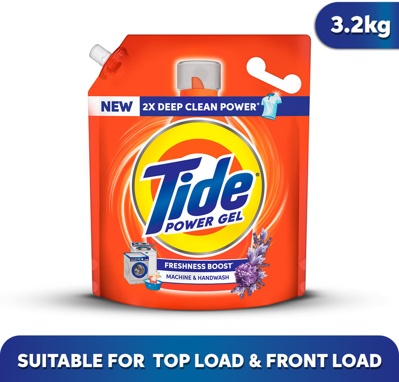 Tide Power Gel Liquid Detergent for Top Load & Front Load - 3.2kg Multi-Fragrance Liquid Detergent (3.2 kg)