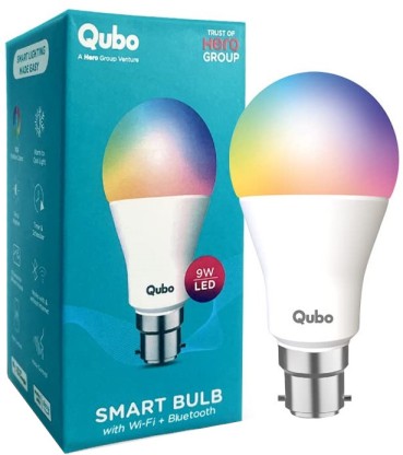 Qubo B22 LED Wi-Fi BT 16 Million Colours Voice Control Alexa OK Google Smart Bulb