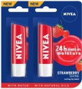 NIVEA Strawberry Fruity Shine Lip Balm Strawberry  (Pack of: 2, 9.6 g)