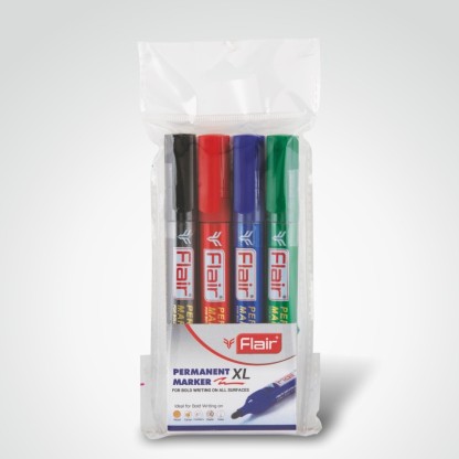 FLAIR Permanent Board Markerý  (Set of 4, Multicolor)