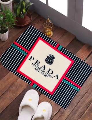 Tejas Feb Rubber Floor Mat  (black borders, Medium)