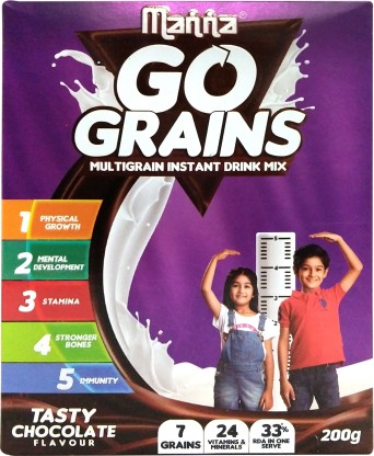 Manna Multigrain Instant Drink Mix Chocolate Flavour  (200 g)