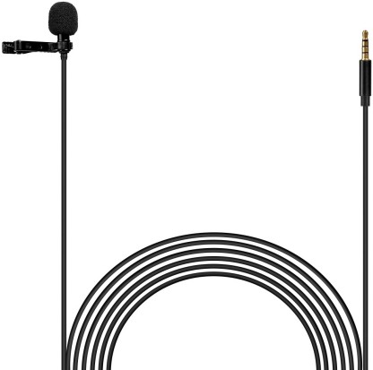 Gamma Audio GA-YLM01 Condenser Wired Microphone With Cable, Clip, Sponge, Adapter, Pouch