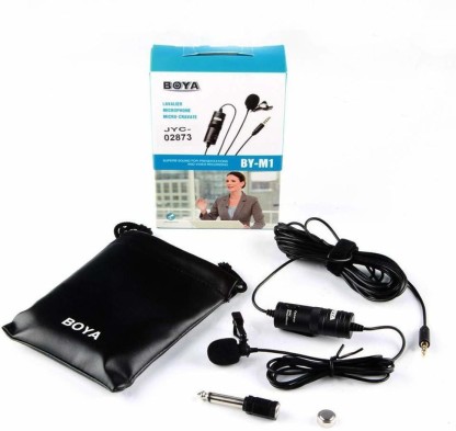 Suthar's Boya BYM1 Omnidirectional Lavalier Condenser Microphone with 20ft Audio Cable Microphone