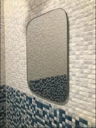 windowera NO DRILL REQUIRE / EASY STICK Bathroom Mirror  (Rectangle)