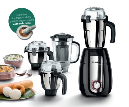 BOSCH MGM8642BIN TrueMixx Pro 750 W Mixer Grinder (4 Jars, Black)