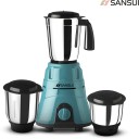 Sansui Plus 500 W Juicer Mixer Grinder  (Allure Plus | 3 Jars | Black, Blue)